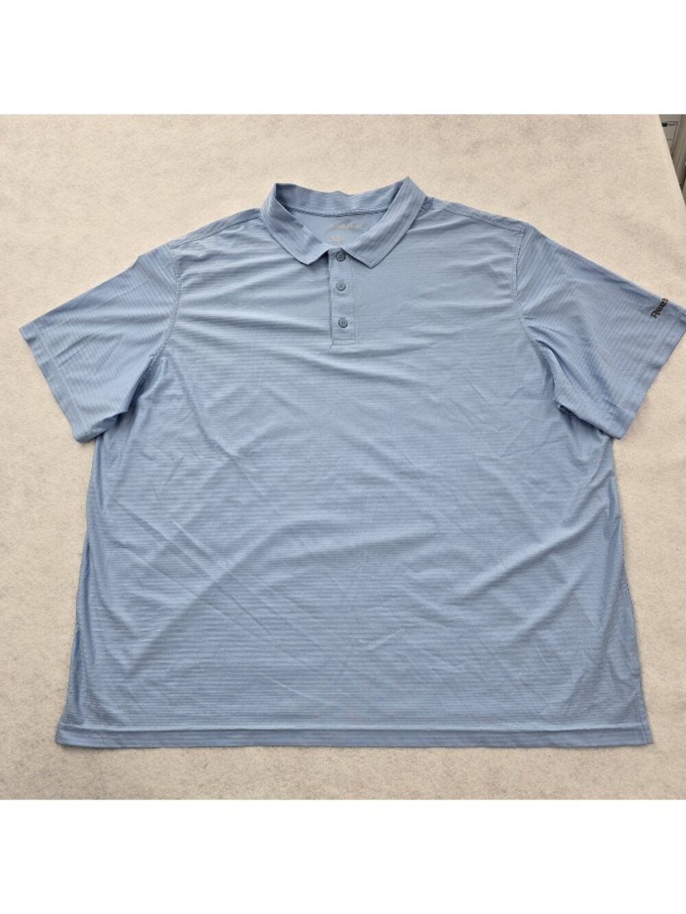 Reebok Golf Polo Shirt Mens 4XL Short Sleeve Performance Stretch Blue Striped